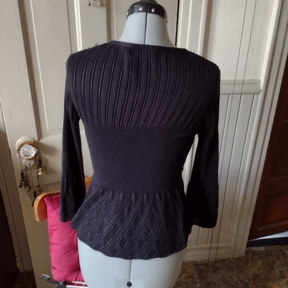 Black Peplum cardigan - Picture 3 of 3